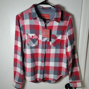 Barrett-Jackson Plaid Flannel Shirt | Vintage-Inspired Style | Size Medium | NWT